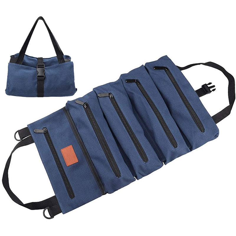 Canvas Roll Up Multi-purpose Tool Organizer Tote Bag