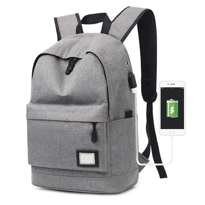 Waterproof College Laptop Backpack With Usb Charging Port
