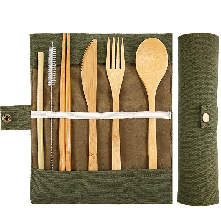 Portable Reusable Picnic Cutlery Flatware Bag