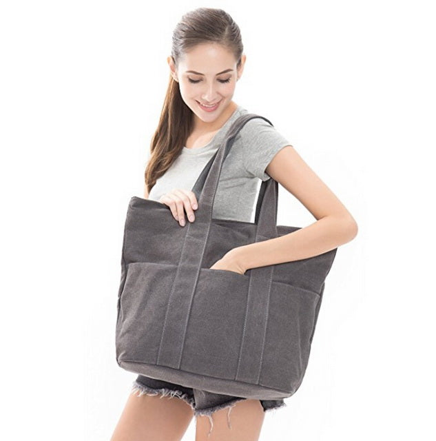 Fashion Durable Canvas Shoulder Hand Bag Tote Bag