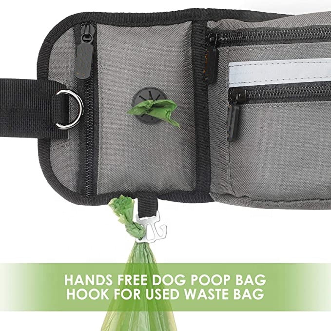 Dog Treat Pouch for Training Built in Poop Bag
