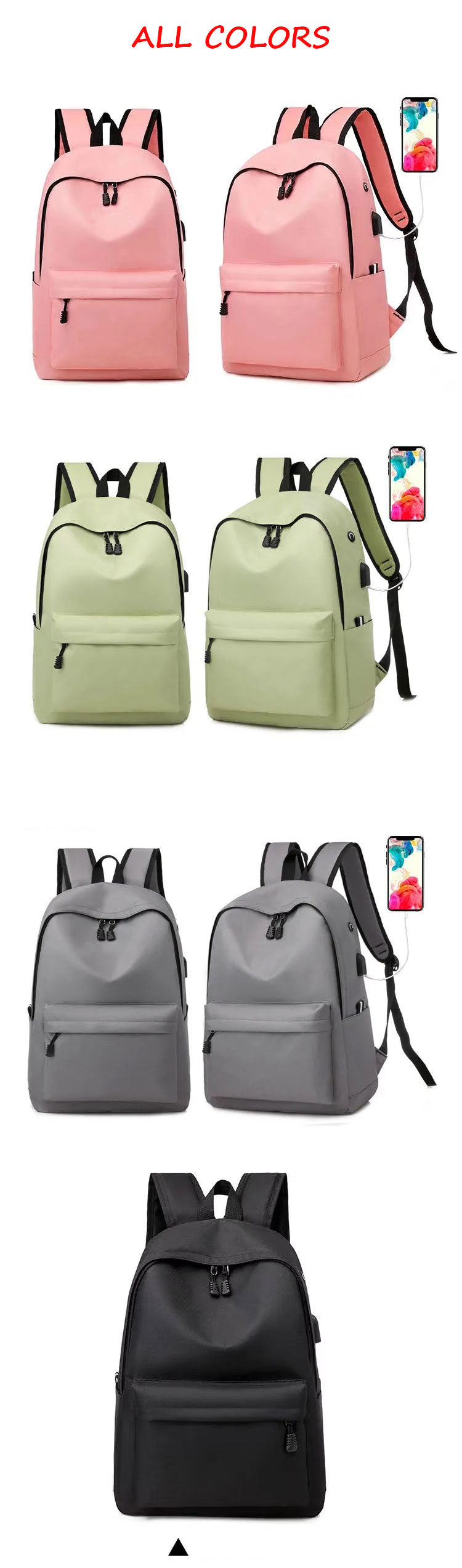 Waterproof Laptop Backpack With Usb Charging Port