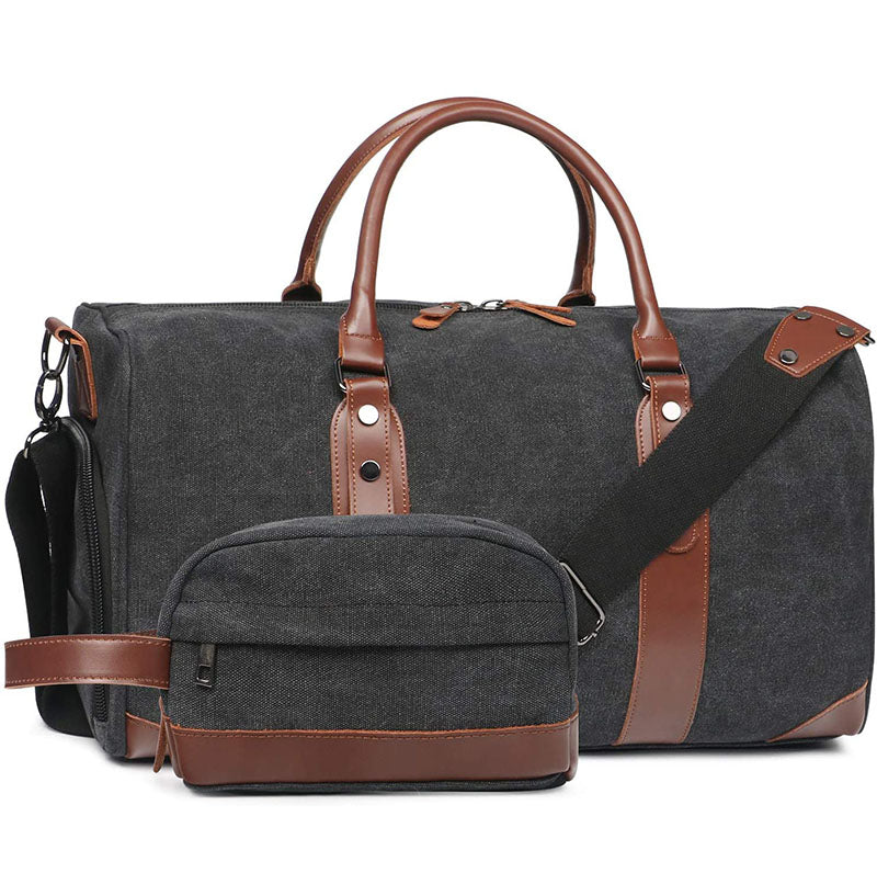 High Quality Canvas Leather Outdoor Sports Weekender Bag