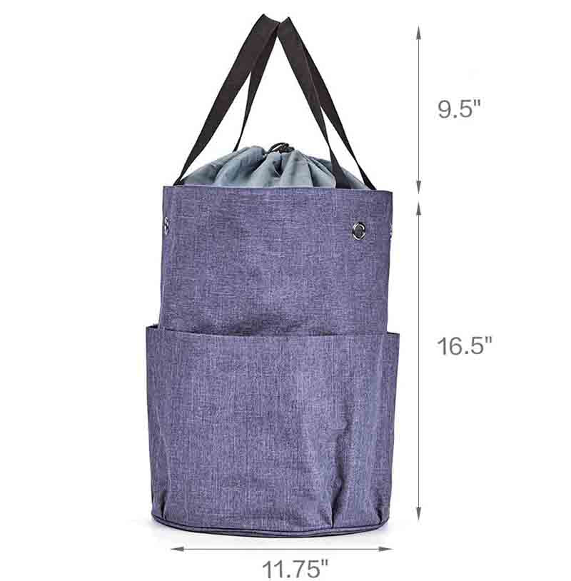 Storage Organizer Knitting Yarn Tote Bag With Drawstring Closure