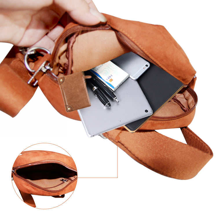 Canvas Satchel Bag with Long Strap