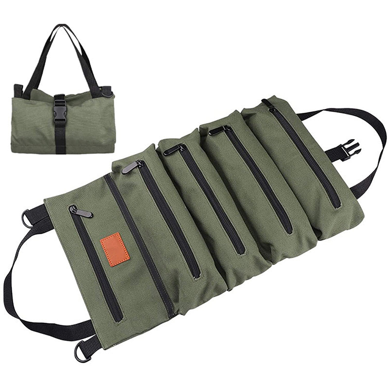 Canvas Roll Up Multi-purpose Tool Organizer Tote Bag