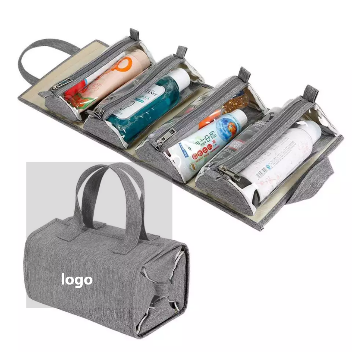 Folding Portable Travel Men Roll Up Toiletry Bags
