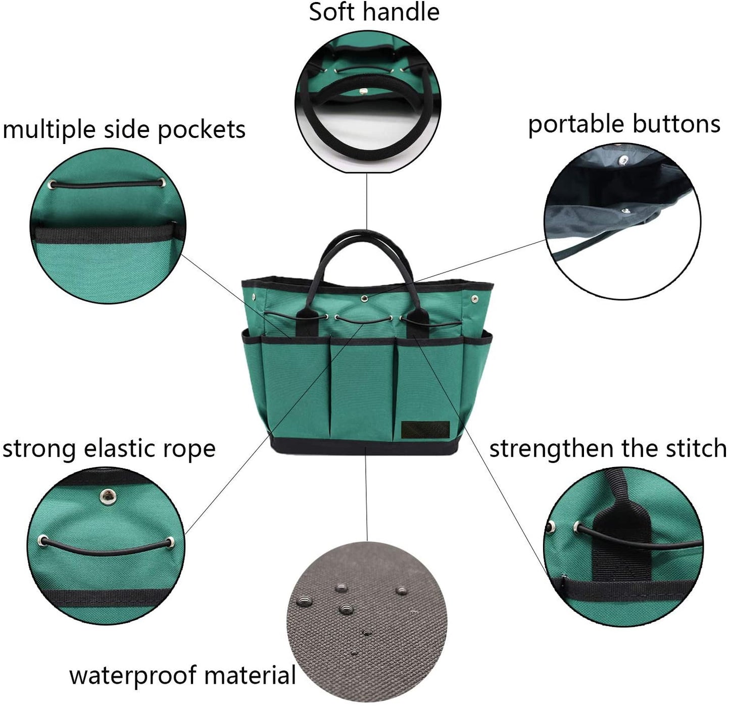 Durable Carrier Storage Tote Multi-Pockets Tool Bag