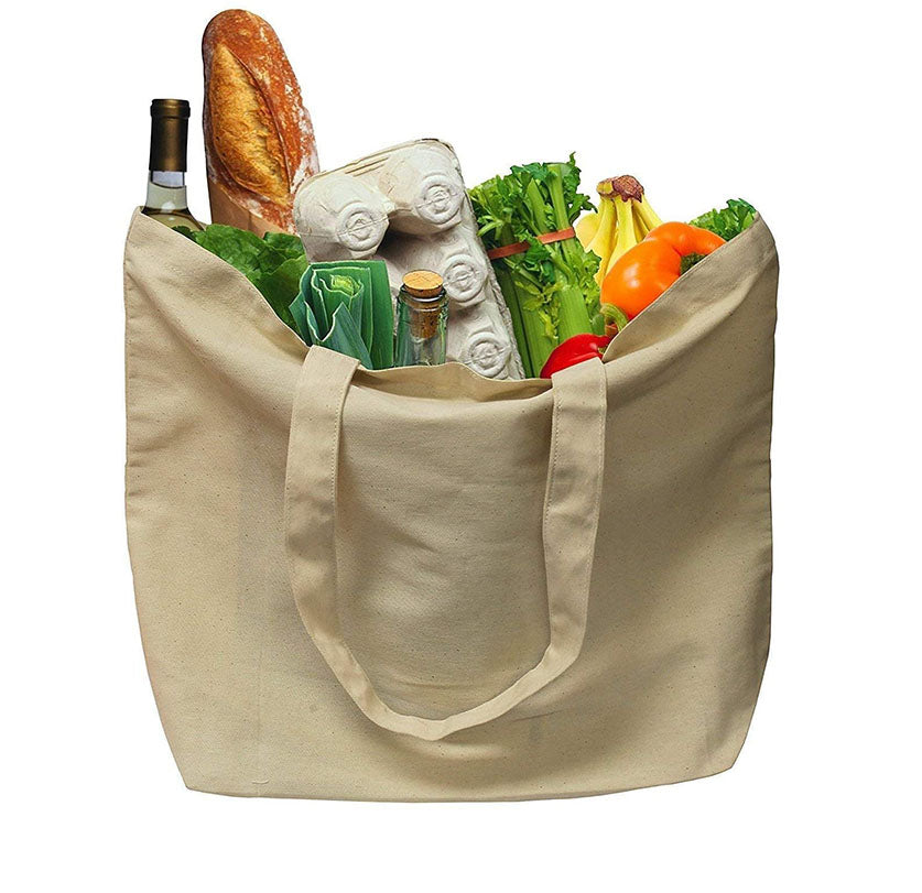 100% Organic Cotton Shopping Canvas Bag For Grocery