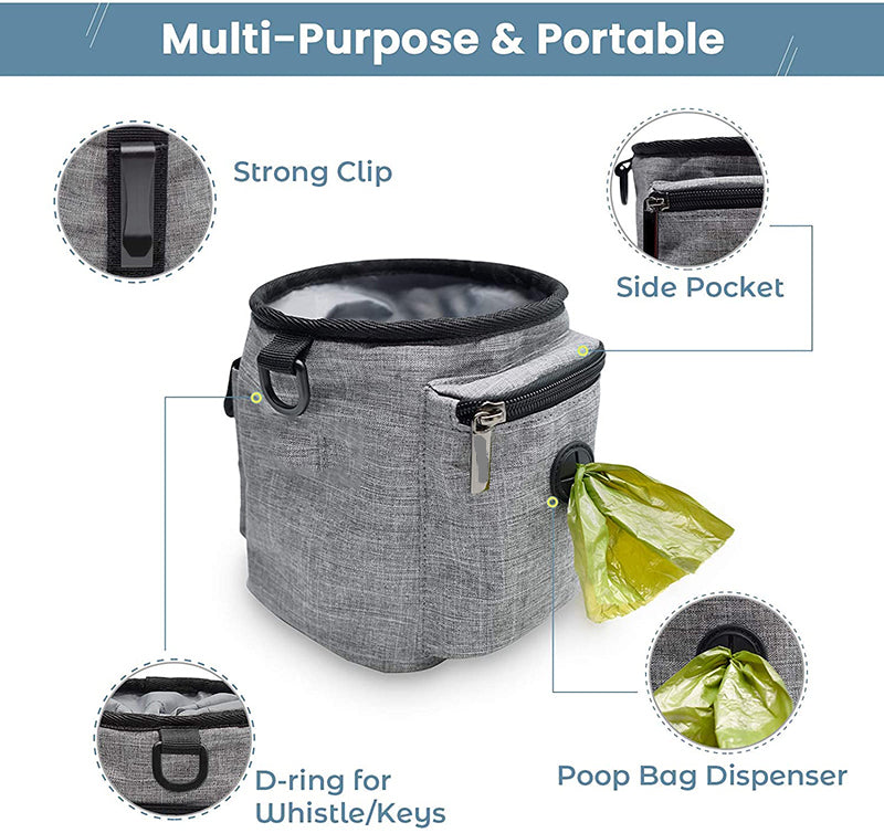 Treats Puppy Training Pouch With Built-in Dog Waste Bag