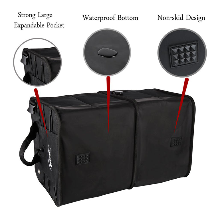 Portable Car Trunk Organizer Durable Collapsible Storage Bag