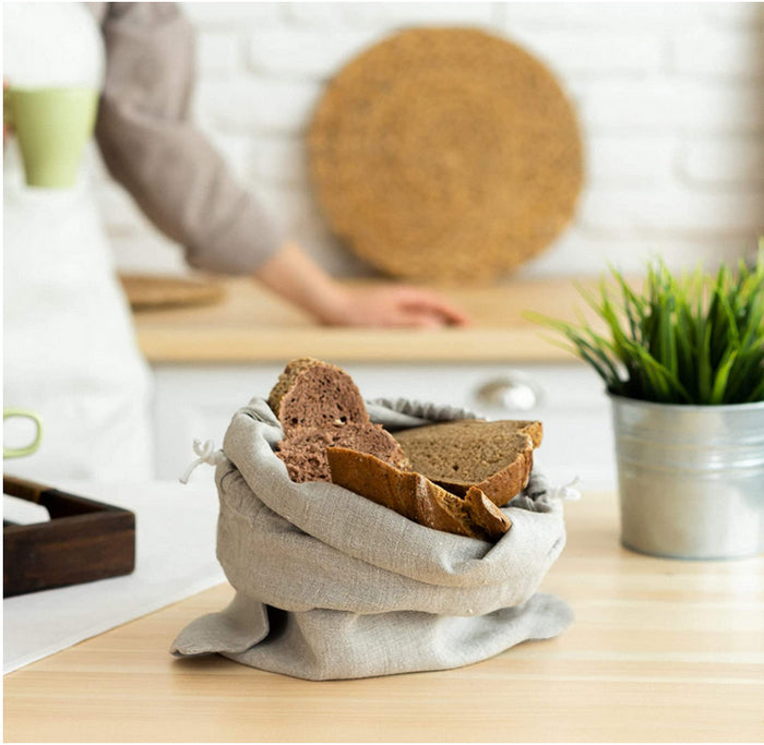 Natural Organic Cotton Linen Toast Bread Bag