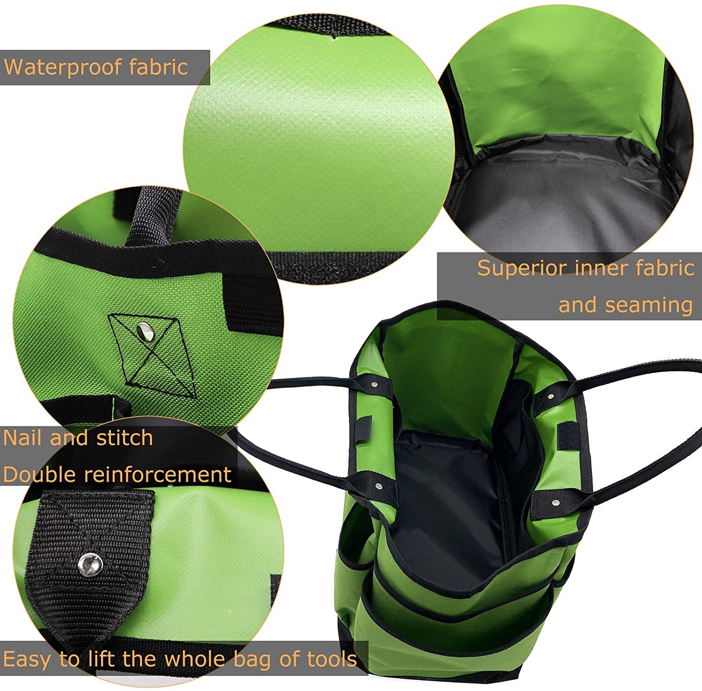 Reusable Garden Tote Large Tool Organizer Bag