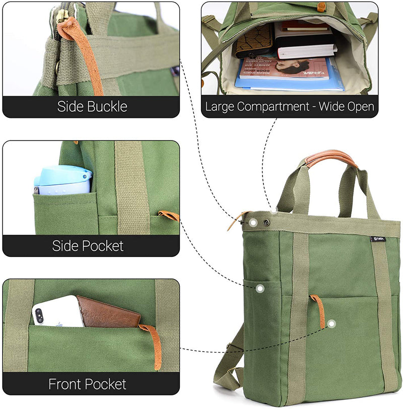 Casual Laptop Bookbag Commute Business Canvas Backpack
