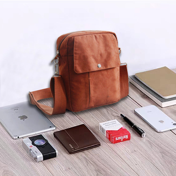 Canvas Satchel Bag with Long Strap
