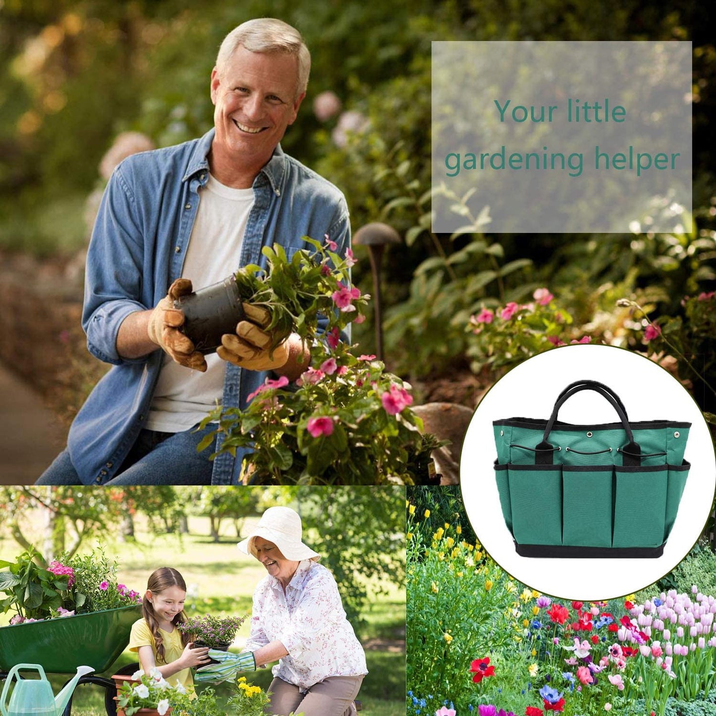 Durable Carrier Storage Tote Multi-Pockets Tool Bag