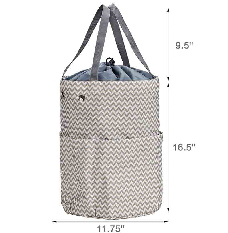 Storage Organizer Knitting Yarn Tote Bag With Drawstring Closure