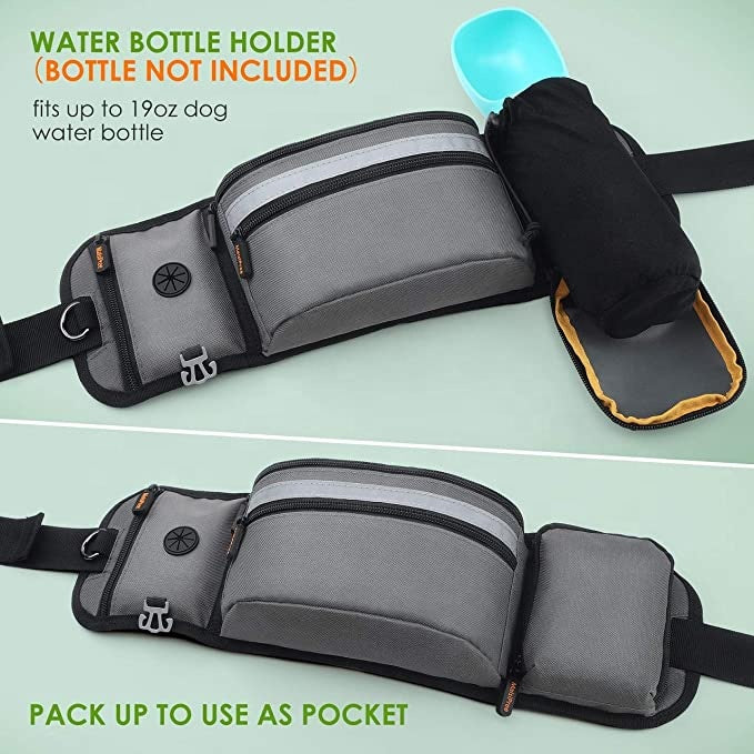 Dog Treat Pouch for Training Built in Poop Bag