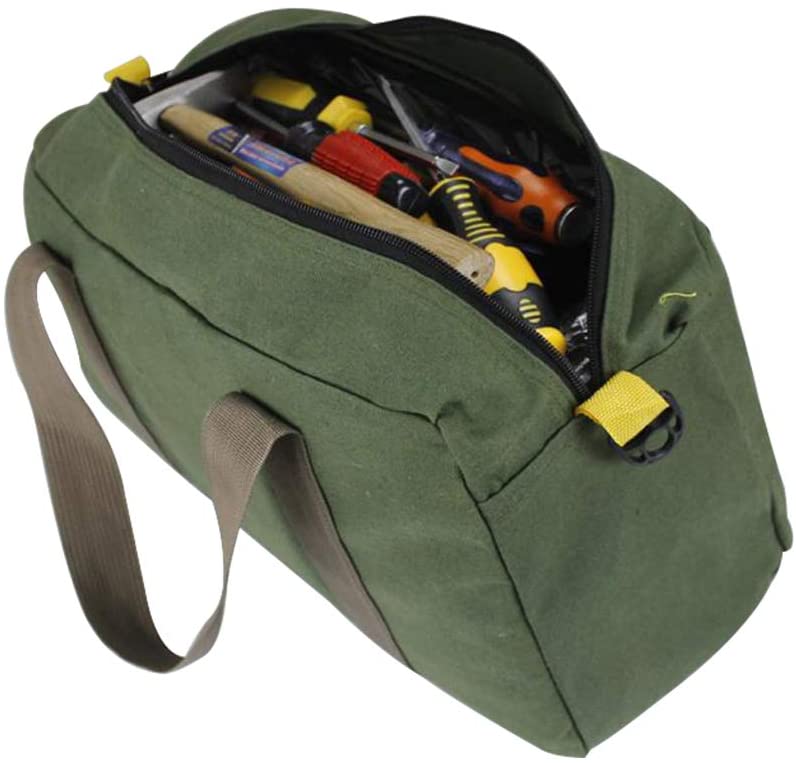 Canvas High Capacity Handbag Wide Mouth Tool Bag