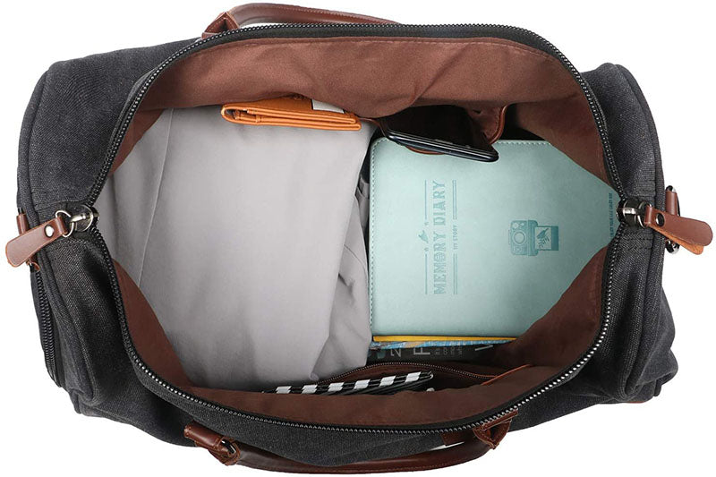 High Quality Canvas Leather Outdoor Sports Weekender Bag