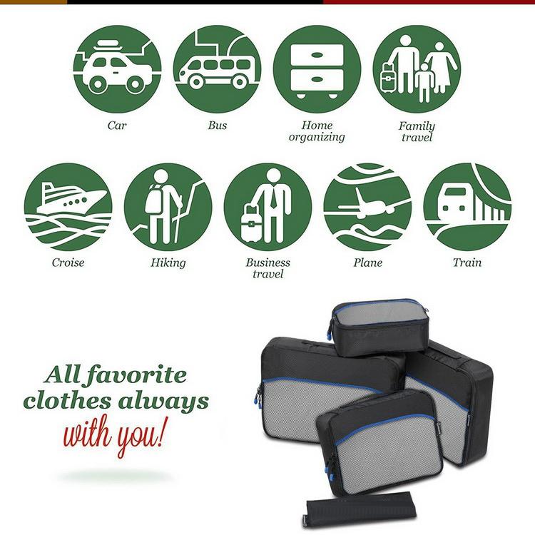 5 Pieces Sets Travel Luggage Packing Organizers