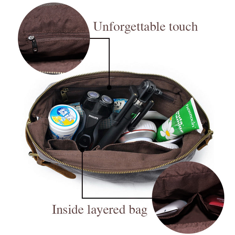 Canvas Waterproof Shaving Dopp Kit Toiletry Travel Bag