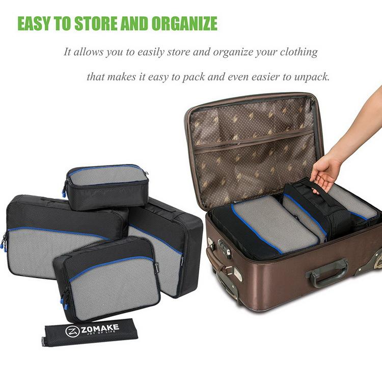 5 Pieces Sets Travel Luggage Packing Organizers