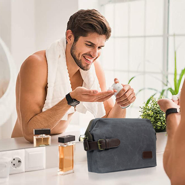 Canvas Waterproof Shaving Dopp Kit Toiletry Travel Bag