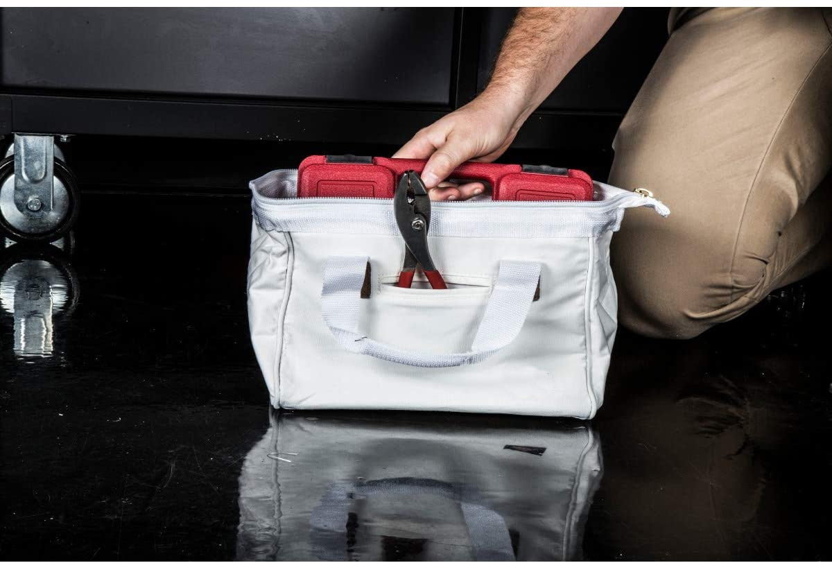 Durable Canvas Heavy-Duty Zipper Wide Mouth Tool Bag