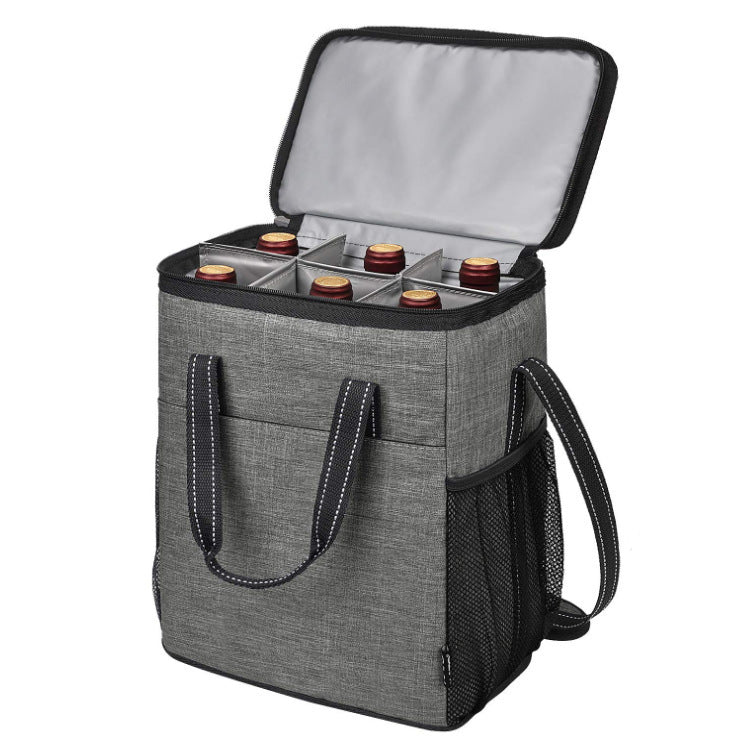 Travel Picnic Beer 6 Pack Bottle Carrier Cooler Bag