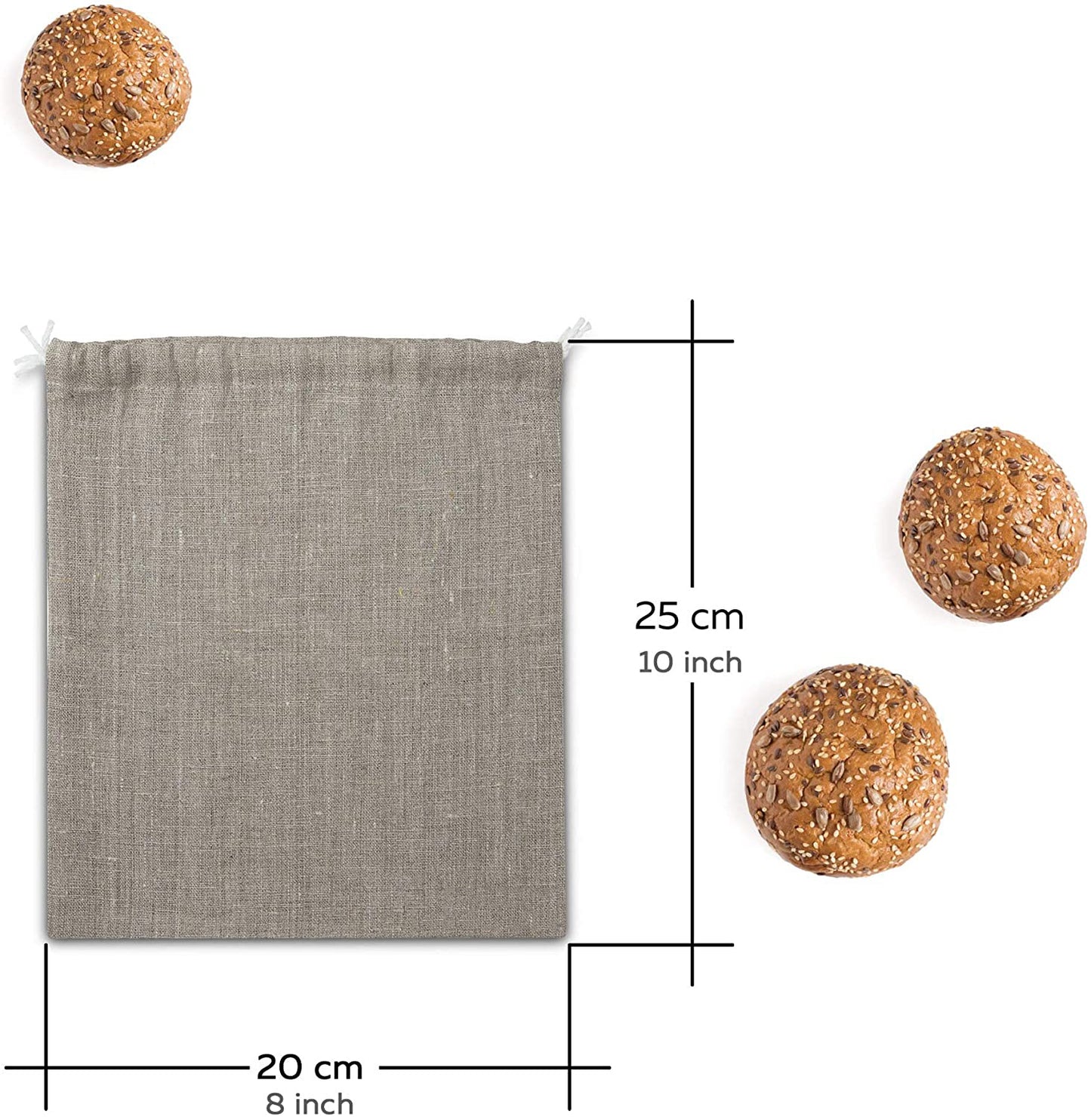 Natural Organic Cotton Linen Toast Bread Bag