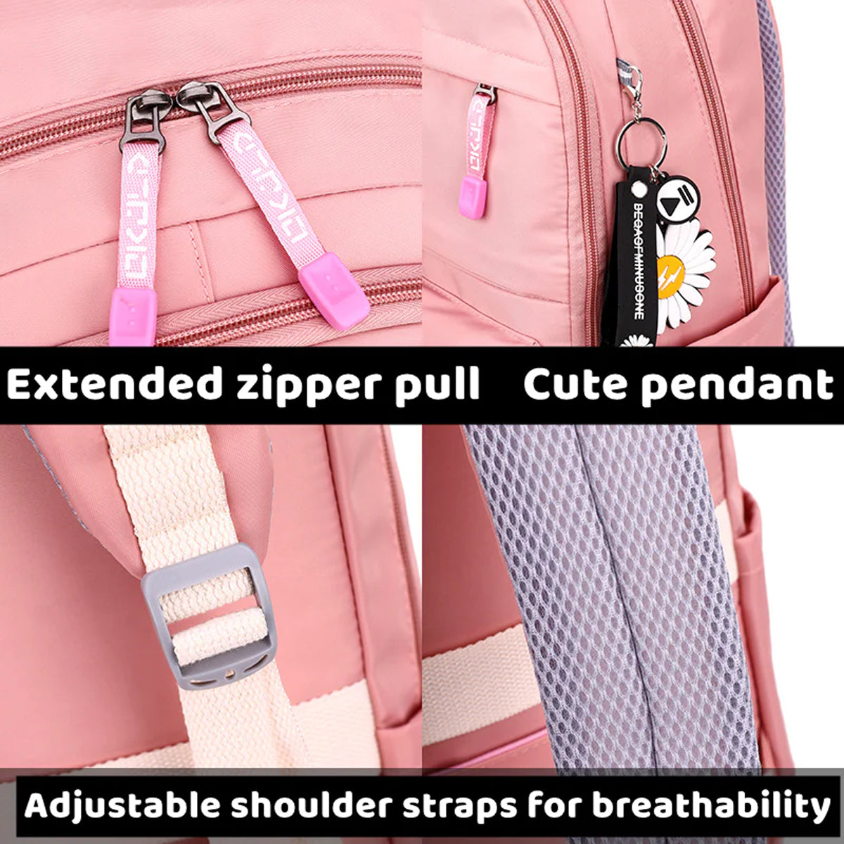 Lightweight Waterproof Wearable School Leisure Travel Backpack