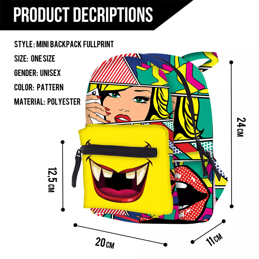 Summer New Oxford Print Mini Backpack