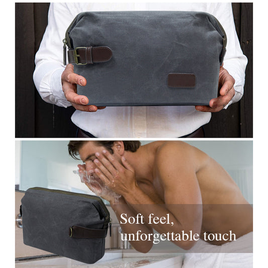 Canvas Waterproof Shaving Dopp Kit Toiletry Travel Bag