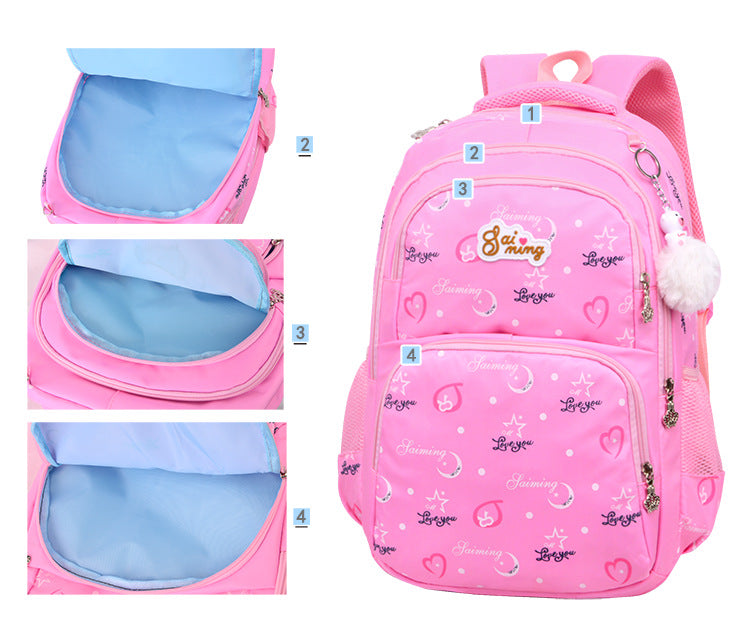 3Pcs New Schoolbag Cartoon Children's Schoolbag