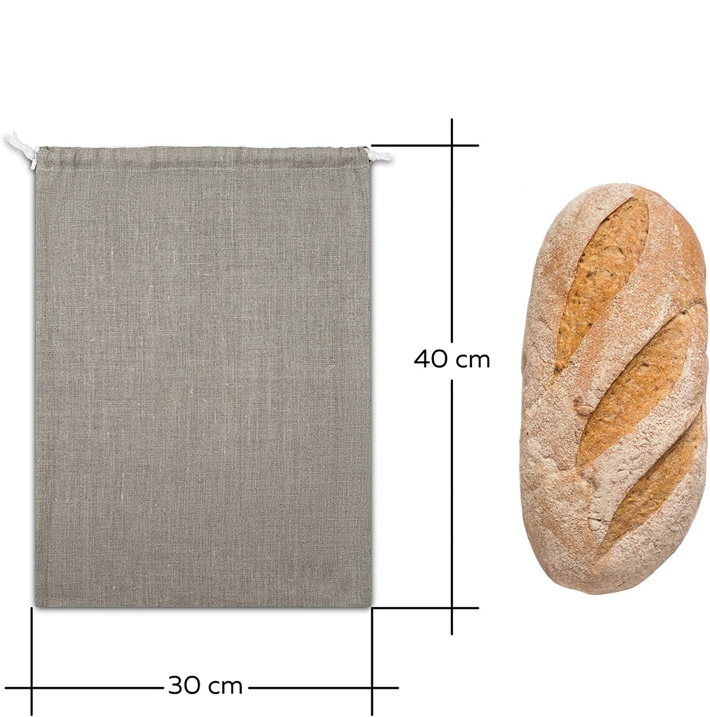 Natural Organic Cotton Linen Toast Bread Bag