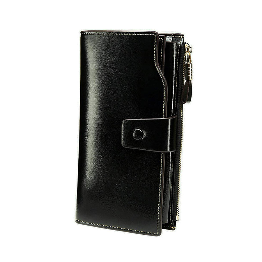 Rfid Blocking Bifold PU Leather Crutch Wallets