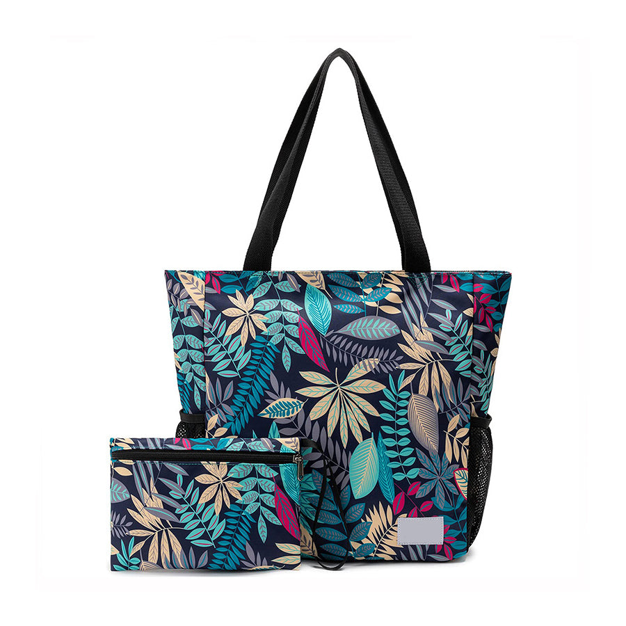Fashion Full Printing Polyester Beach Tote Bag