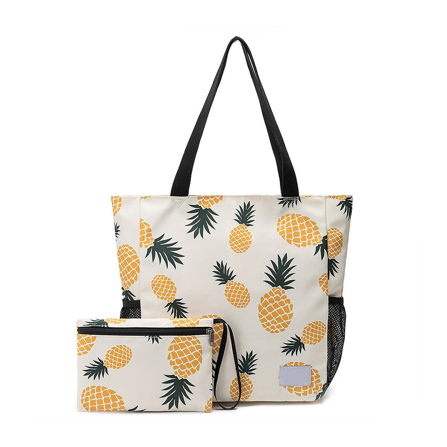 Fashion Full Printing Polyester Beach Tote Bag