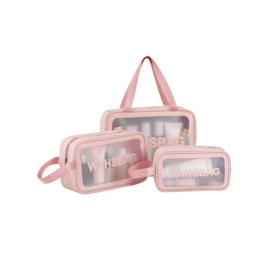 3pcs Set Waterproof PVC Clear Toiletry Bags