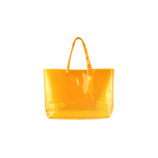 Transparent PVC Women's Bag Large Capacity Leather Tote Bag