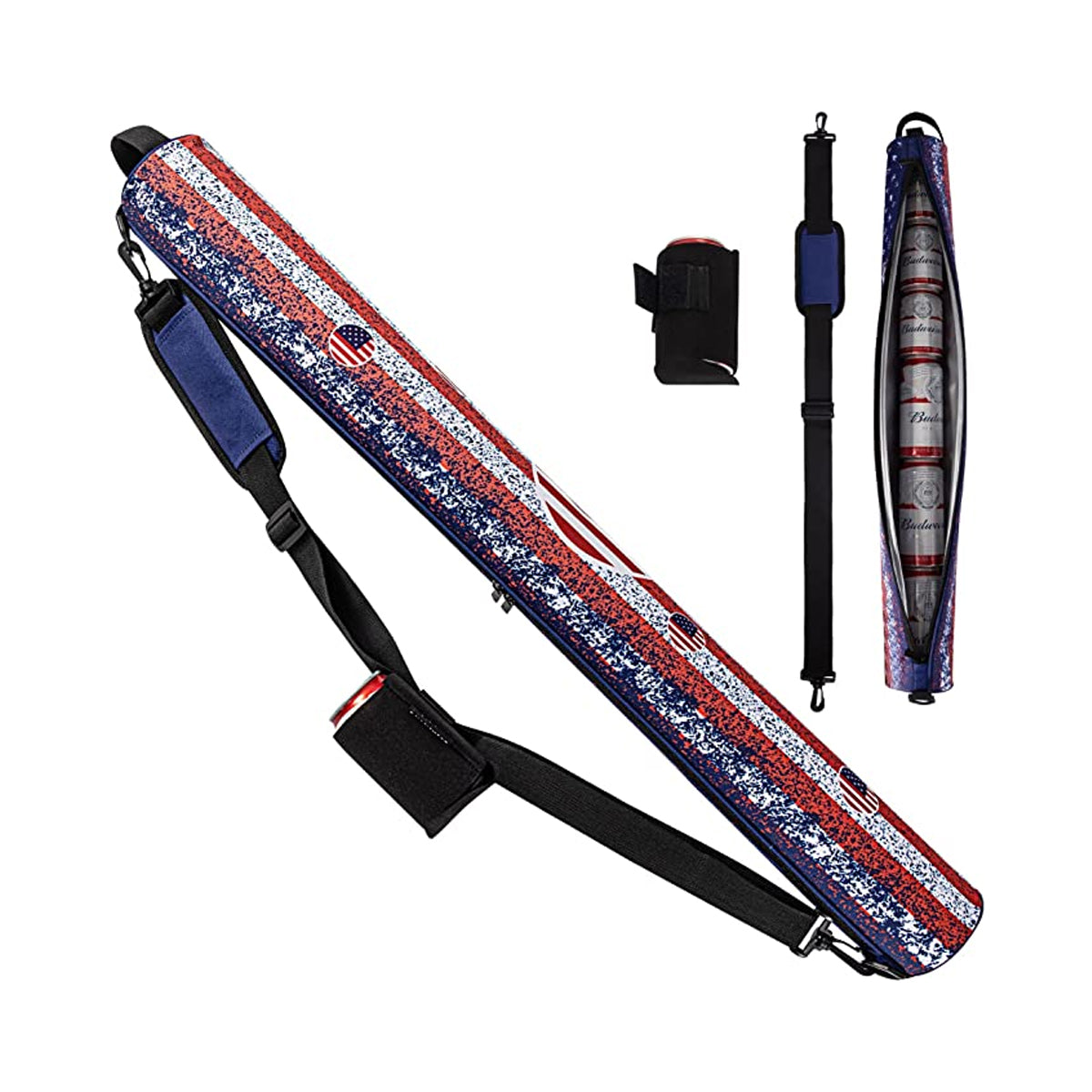 Golf Beer Sleeve 7 Can Beverage Sleeve Cooler Bag