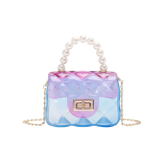 Pearl Decor Chain Strap Crossbody Bag