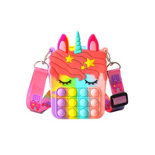Unicorn Cute Mini Bubble Silicone Change Key Storage Bag