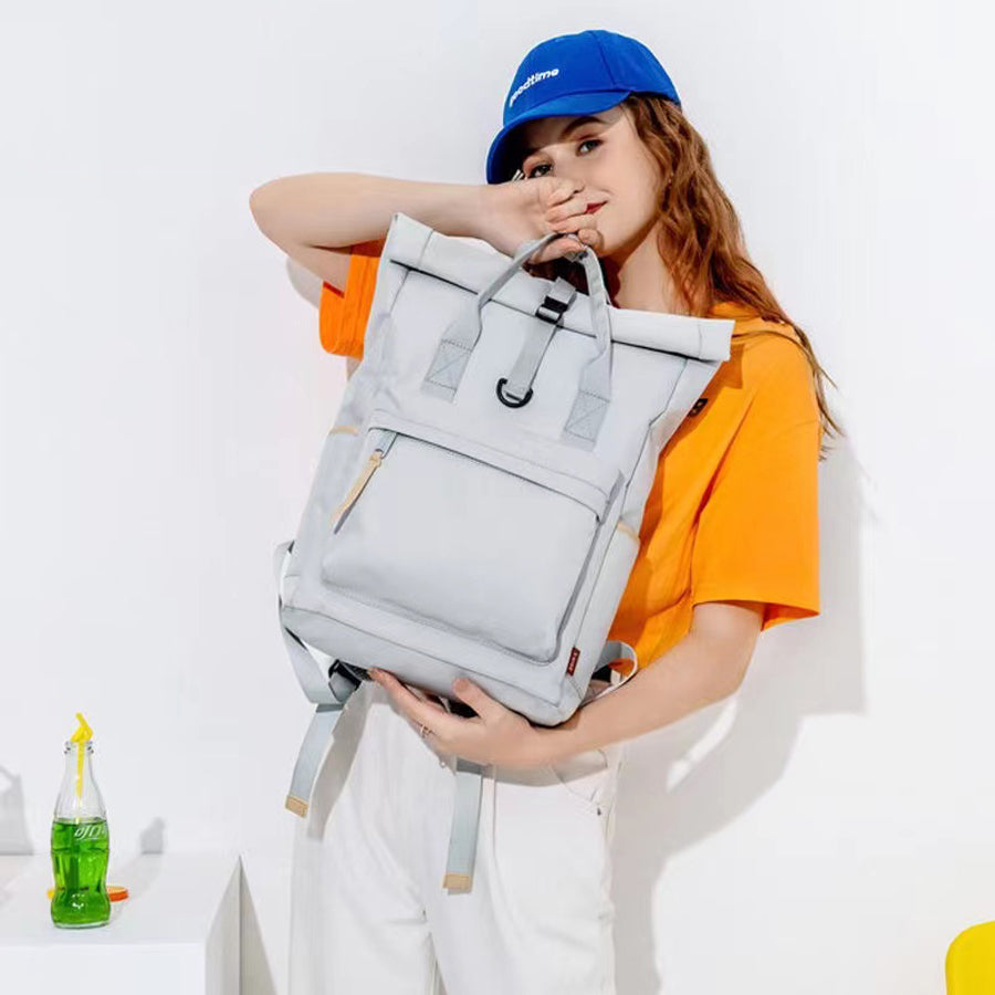 Roll top Ttravel Backpack Laptop Casual Daypack Bookbag