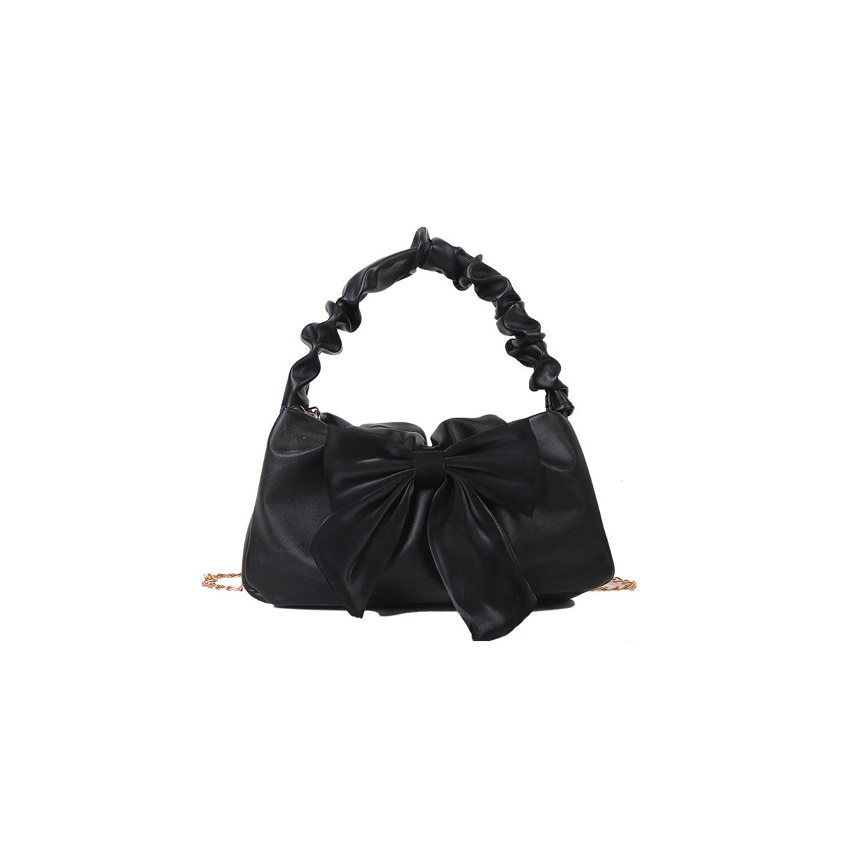 Simple Crossbody Chain Small Square Bag with Bow