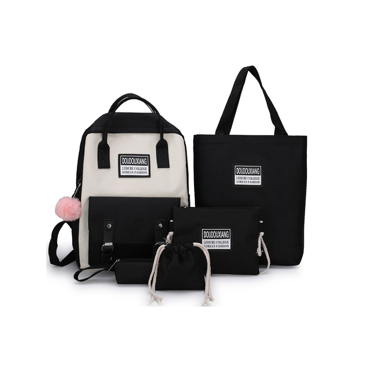 4Pcs Oxford Large-capacity Computer Backpack Tutorial Bag