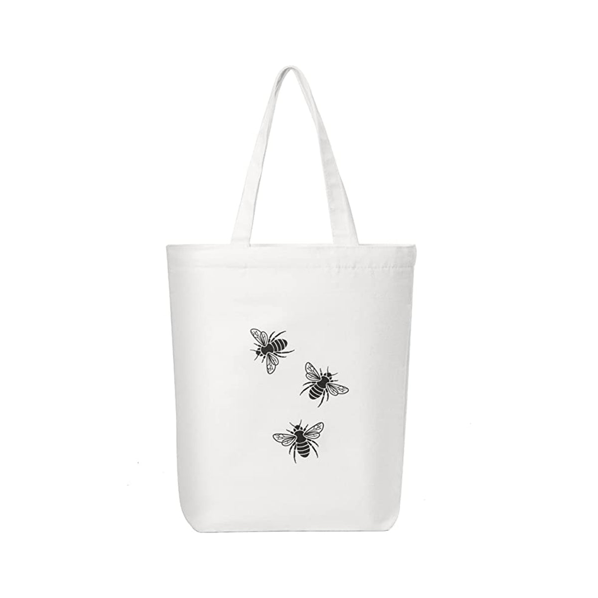 Cute Canvas Tote Bag Aesthetic with Zipper Pocket & Top Zipper Eco Tote Bag