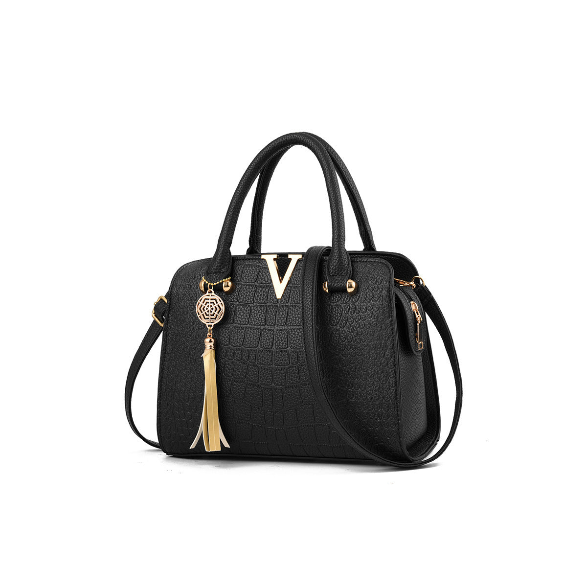 New Fashion PU Leather Crocodile Pattern Handbag Shoulder Bag