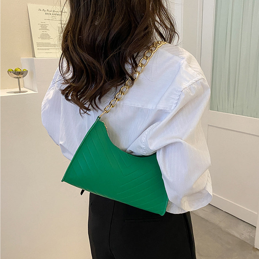 Popular Embroidery Underarm Bag Chain Shoulder Handbag